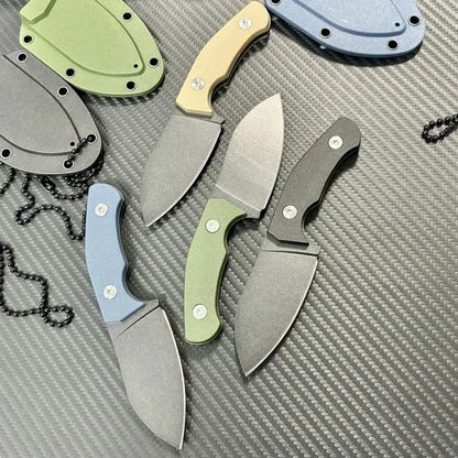 Black Obsidian Small Straight Knife EDC Outdoor Utility Tool
