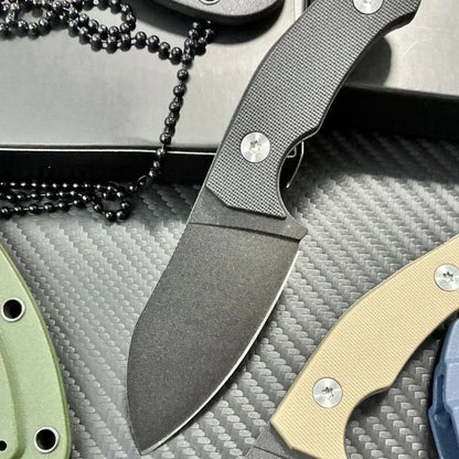 Black Obsidian Small Straight Knife EDC Outdoor Utility Tool