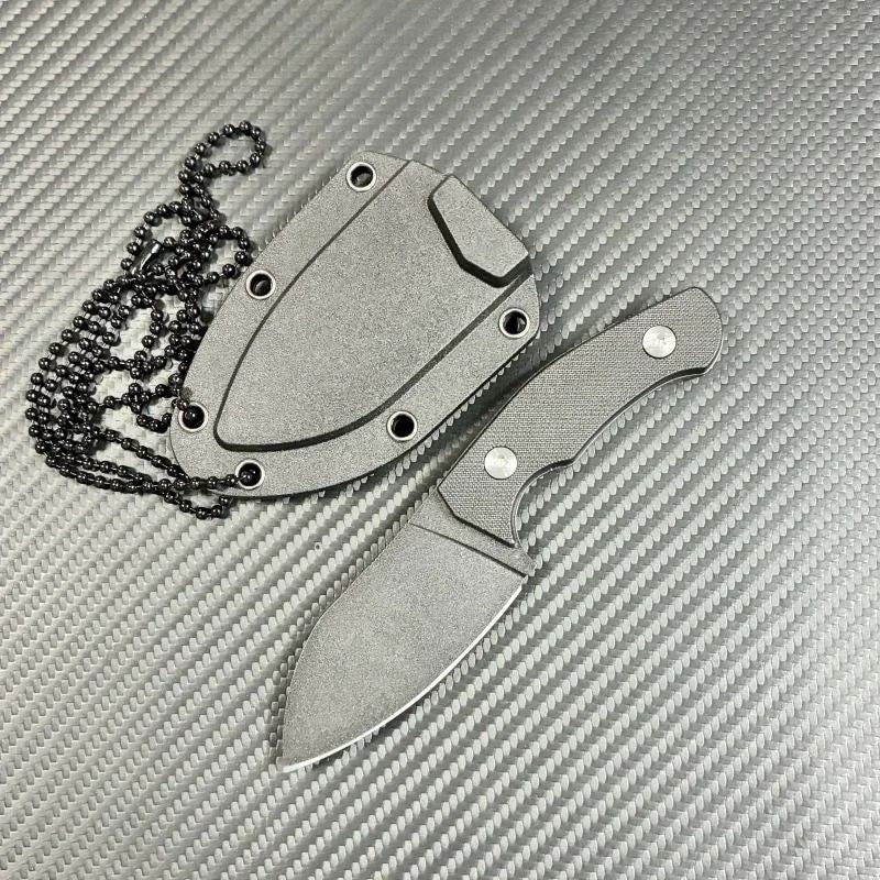 Black Obsidian Small Straight Knife EDC Outdoor Utility Tool
