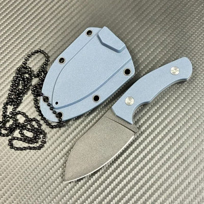 Black Obsidian Small Straight Knife EDC Outdoor Utility Tool