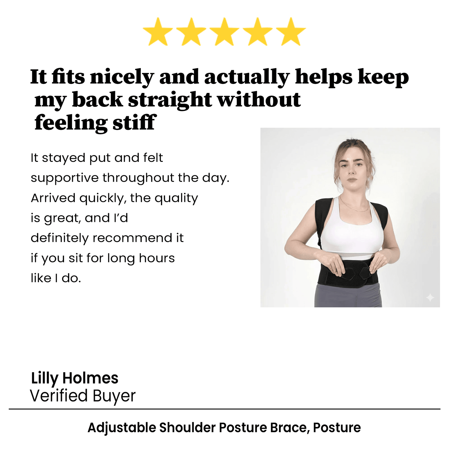 Adjustable Shoulder Posture Brace, Posture Corrector for Women and Men, Back Straightener Posture