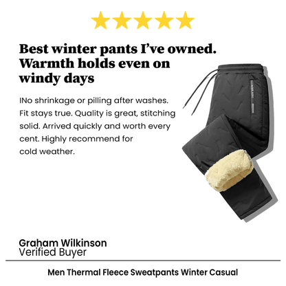 Men Thermal Fleece Sweatpants Winter Casual Warm Lambswool Trousers Windproof Cotton Plush Thick Sweatwear Pants