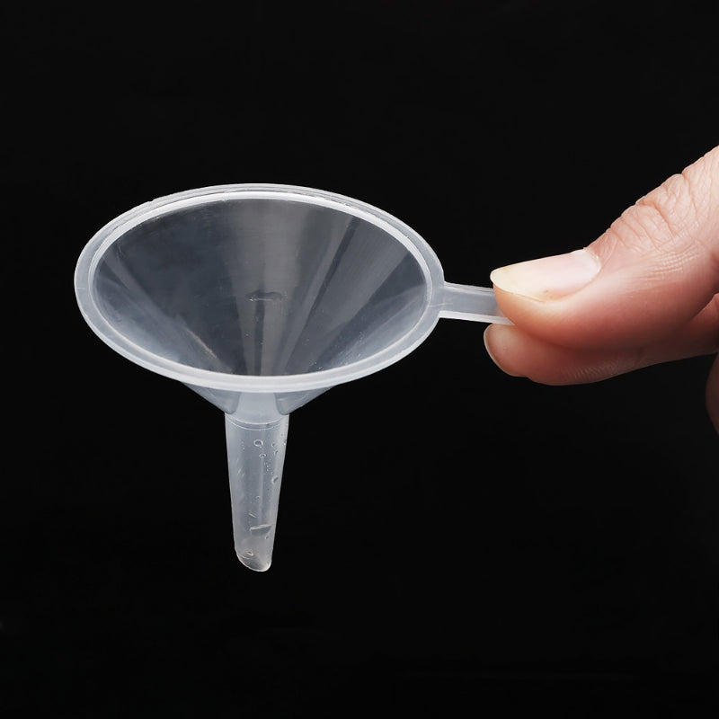 Mini Transparent Plastic Funnel for Oil, Perfume, Lotion, Liquid Diffuser Bottle Tools