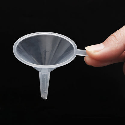 Mini Transparent Plastic Funnel for Oil, Perfume, Lotion, Liquid Diffuser Bottle Tools