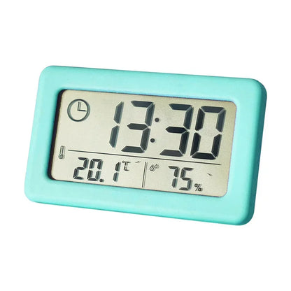 Mini Digital Clock with Temperature and Humidity, Portable Desk Clock, Electronics Thermometer, Hygrometer