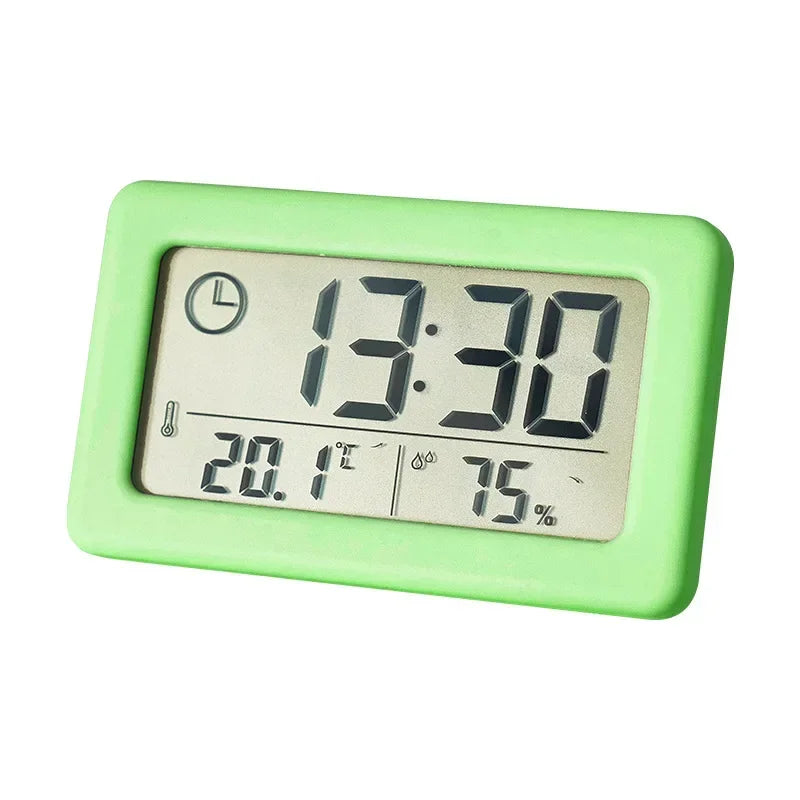 Mini Digital Clock with Temperature and Humidity, Portable Desk Clock, Electronics Thermometer, Hygrometer