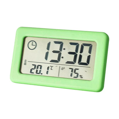 Mini Digital Clock with Temperature and Humidity, Portable Desk Clock, Electronics Thermometer, Hygrometer