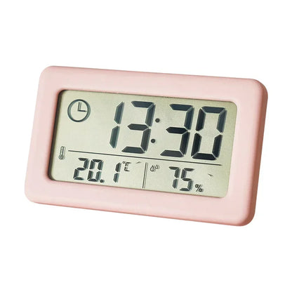Mini Digital Clock with Temperature and Humidity, Portable Desk Clock, Electronics Thermometer, Hygrometer