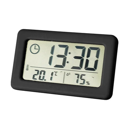 Mini Digital Clock with Temperature and Humidity, Portable Desk Clock, Electronics Thermometer, Hygrometer