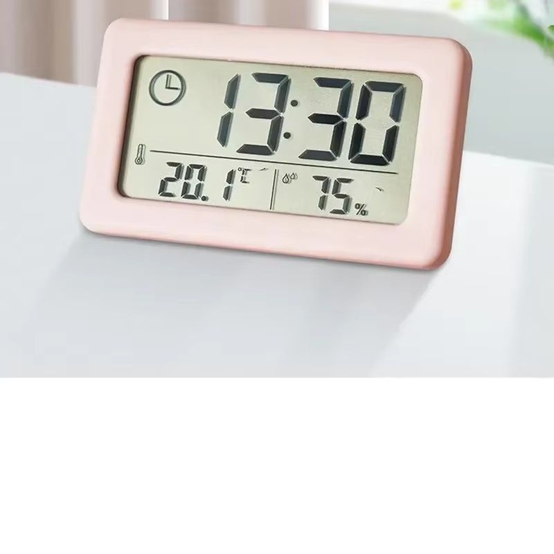 Mini Digital Clock with Temperature and Humidity, Portable Desk Clock, Electronics Thermometer, Hygrometer