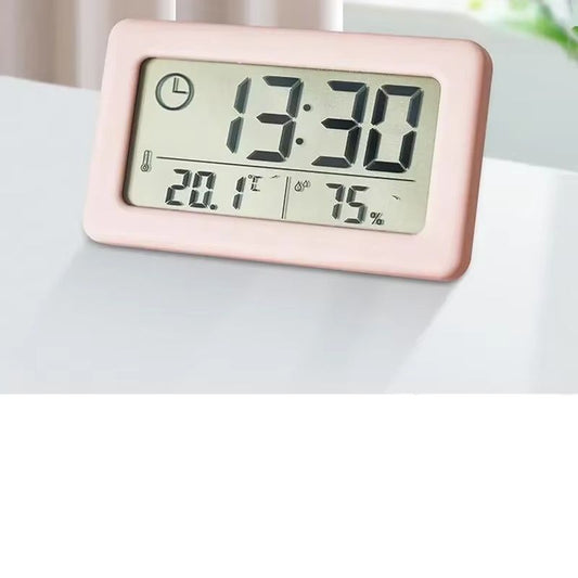 Mini Digital Clock with Temperature and Humidity, Portable Desk Clock, Electronics Thermometer, Hygrometer