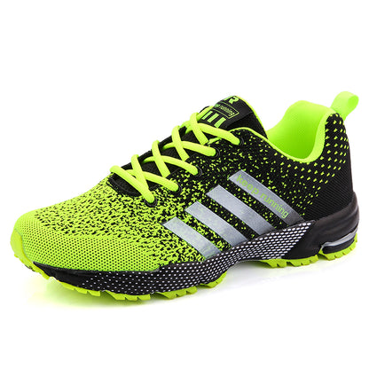 Men and Women Casual Sports Shoes, Breathable Summer Running Shoes, Flying Mesh Flat Vulcanised Shoes for Couples