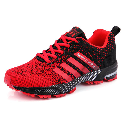 Men and Women Casual Sports Shoes, Breathable Summer Running Shoes, Flying Mesh Flat Vulcanised Shoes for Couples