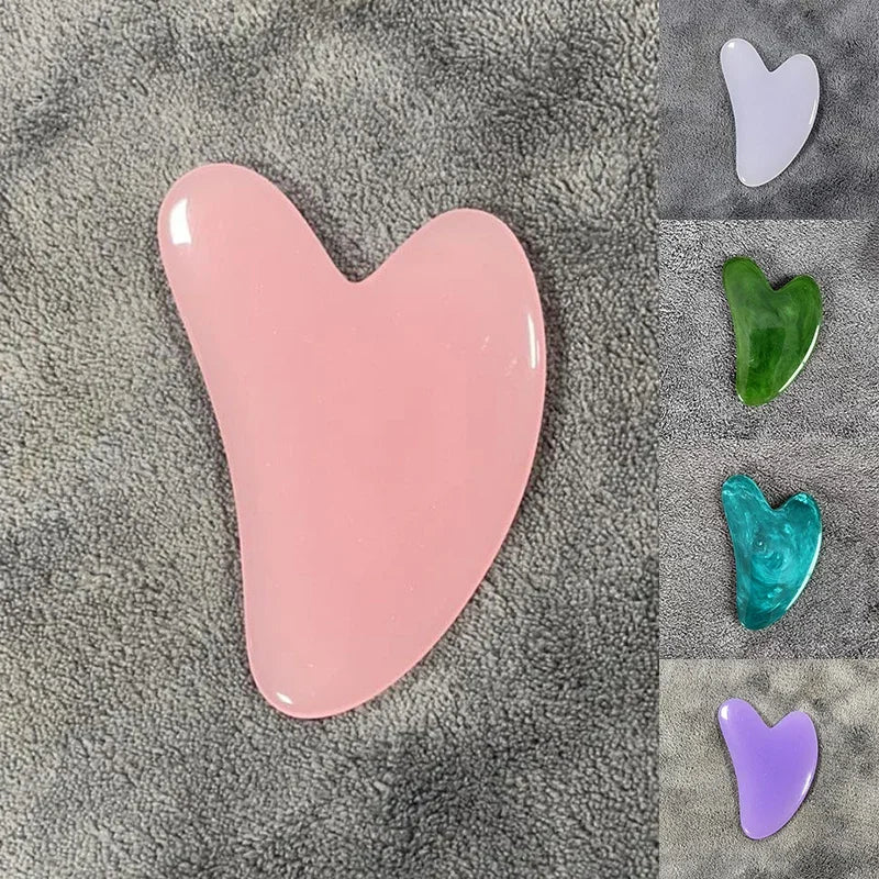 Resin Heart Shaped Scrapping Piece for Massage Back, Neck, and Waist