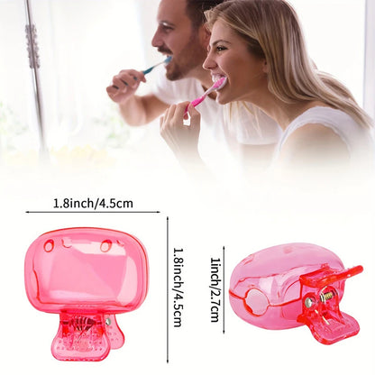 Protective Toothbrush Pod Case, Travel Toothbrush Head Covers, Portable Plastic Clip for Travel