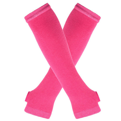 Warmer Knitted Long Finger less Gloves, Fashion Lady Emo Mittens, Christmas Elbow Gloves