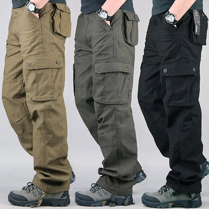 Tactical Cargo Pants for Men, Cotton Overalls for Outdoor Work
