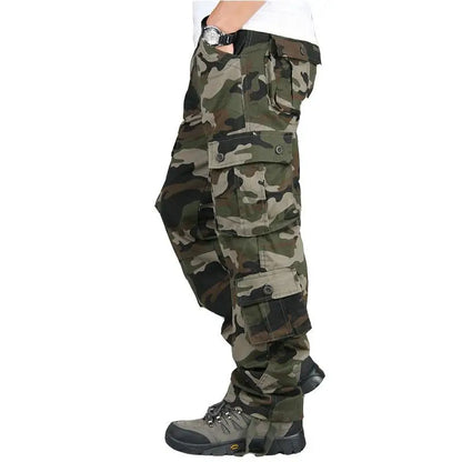 Tactical Cargo Pants for Men, Cotton Overalls for Outdoor Work