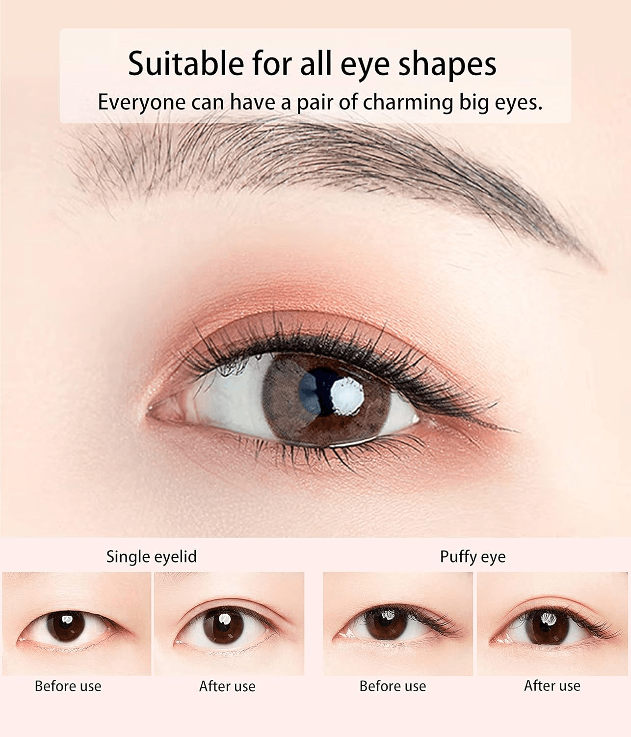 Instant Eyelid Lift with Anti-Aging Eyelid Tape - Safe, Transparent Strips, Contains 100 Pieces for Daily Use