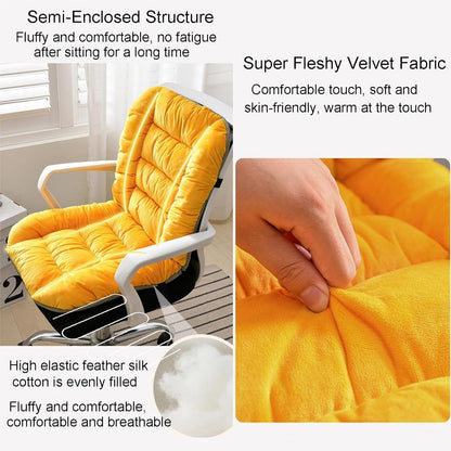 Heating Pad Office Chair, Electric Heating Cushion With Backrest, Integrated Thermostatic Mat Gears Adjustable