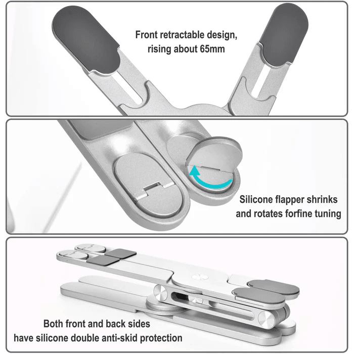 Portable X Type Bracket for Laptop, Foldable Laptop Stand, Adjustable Aluminum Alloy