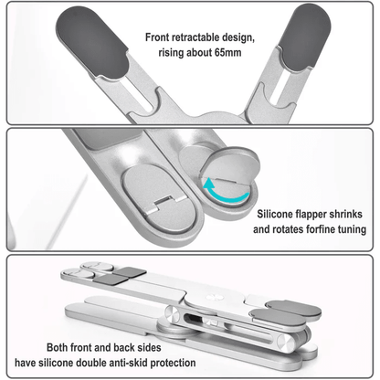 Portable X Type Bracket for Laptop, Foldable Laptop Stand, Adjustable Aluminum Alloy