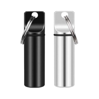Aluminum Waterproof Pill Box with Keychain