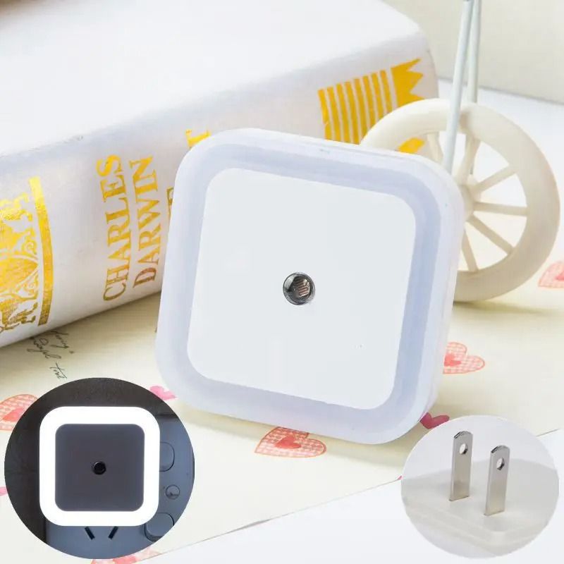 LED Night Light with Light Sensor Plug In for Bedroom, Kids Room, and Hallways
