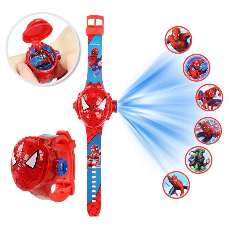 3D Projection Kids Digital Watch with Flip Cover and Cartoon Images