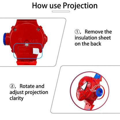 3D Projection Kids Digital Watch with Flip Cover and Cartoon Images