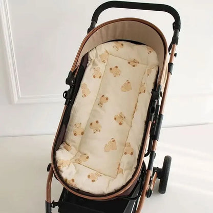 Soft Baby Stroller Cushion with Thick Padding and Cartoon Design