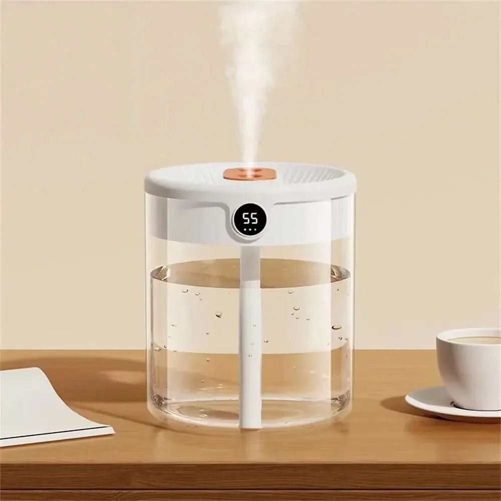 Portable Dual Spray Humidifier with Night Light for Home and Office