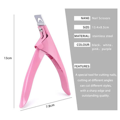 Professional Fake Nail Cutter Nail Cipper Tips Cutter U Type Acrylic Nail Edge Trimmer
