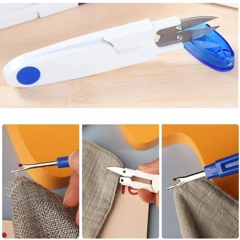 Colorful Sewing Seam Ripper And Thread Cutter Kit For Stitch Removal And Craft Projects