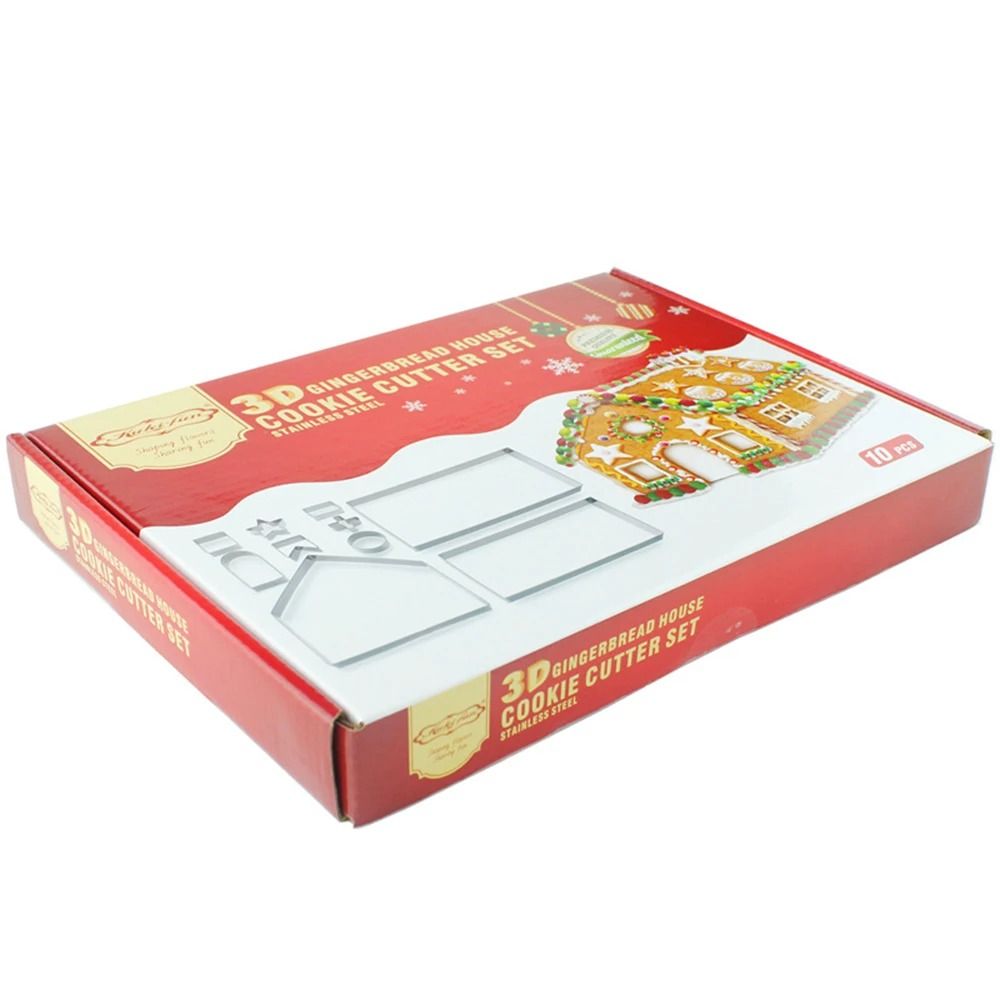 10 Piece Christmas Cookie Cutter Set Stainless Steel Holiday Baking Molds