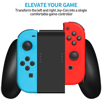 Comfort Grip Handle for JoyCon Controllers Compatible with Gaming Consoles