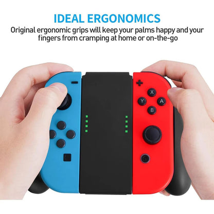 Comfort Grip Handle for JoyCon Controllers Compatible with Gaming Consoles