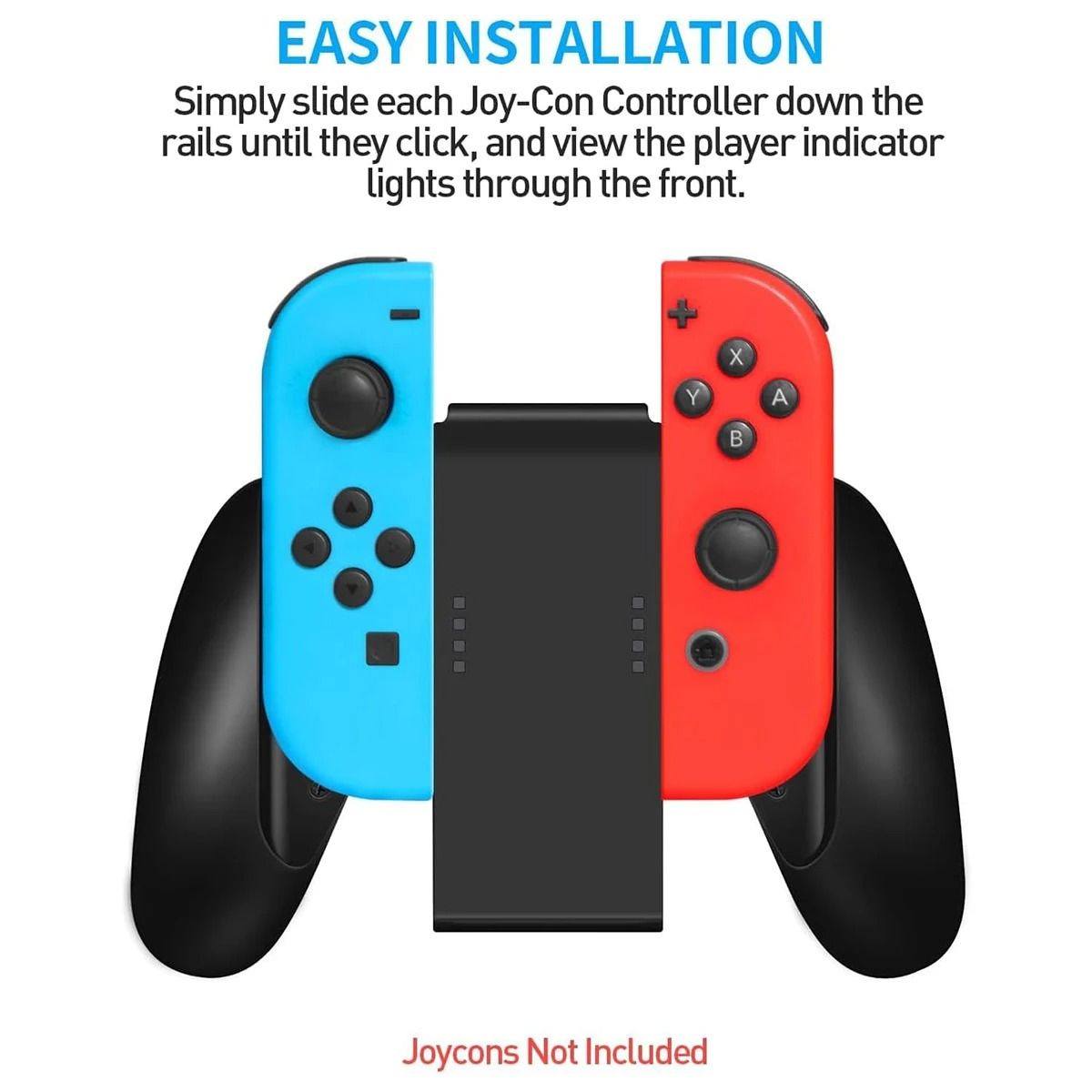 Comfort Grip Handle for JoyCon Controllers Compatible with Gaming Consoles