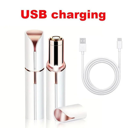 Portable Lipstick Shaped Electric Hair Remover for Women Painless Facial Hair Removal Tool