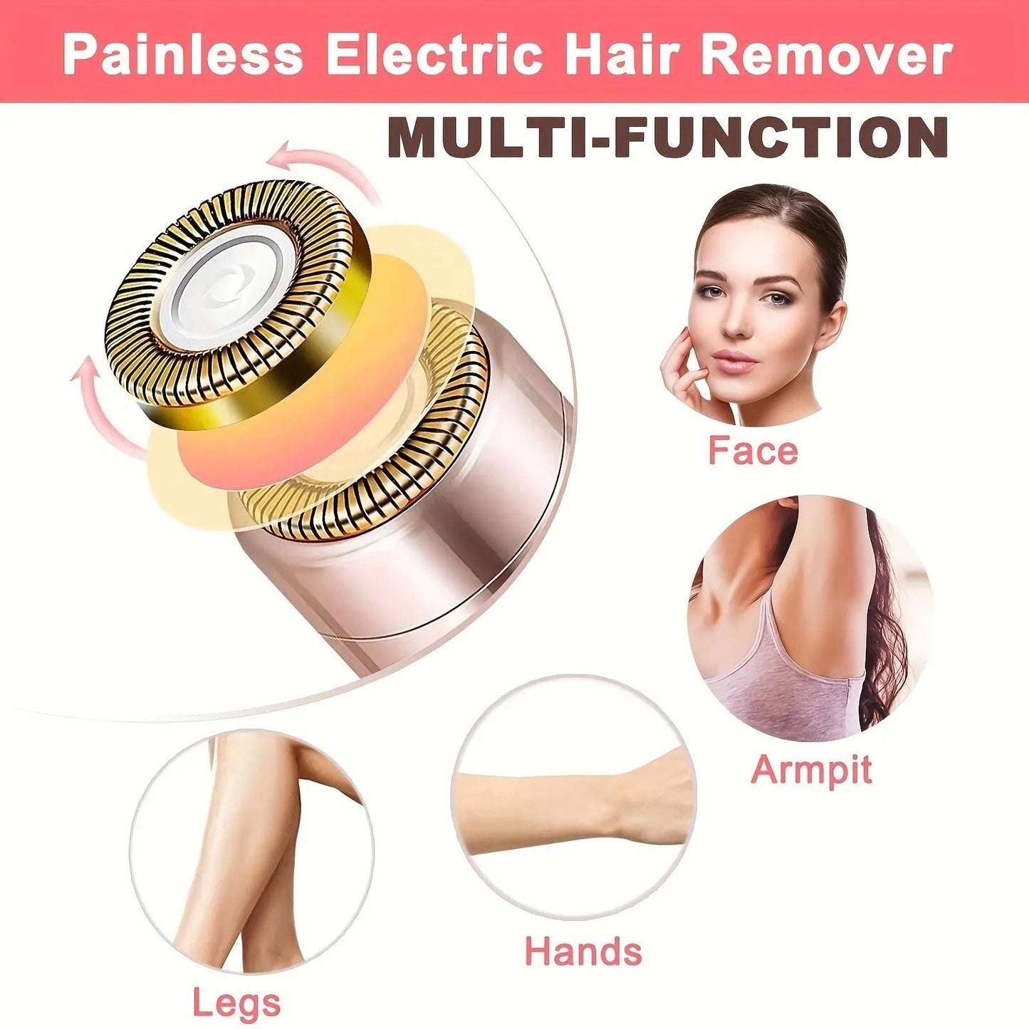 Portable Lipstick Shaped Electric Hair Remover for Women Painless Facial Hair Removal Tool
