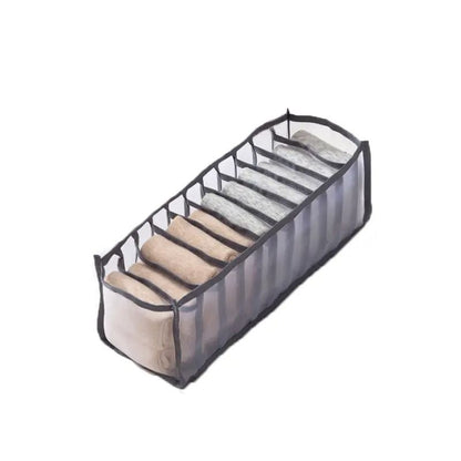 Collapsible 11 Compartment Underwear and Lingerie Storage Box for Tidy Closets