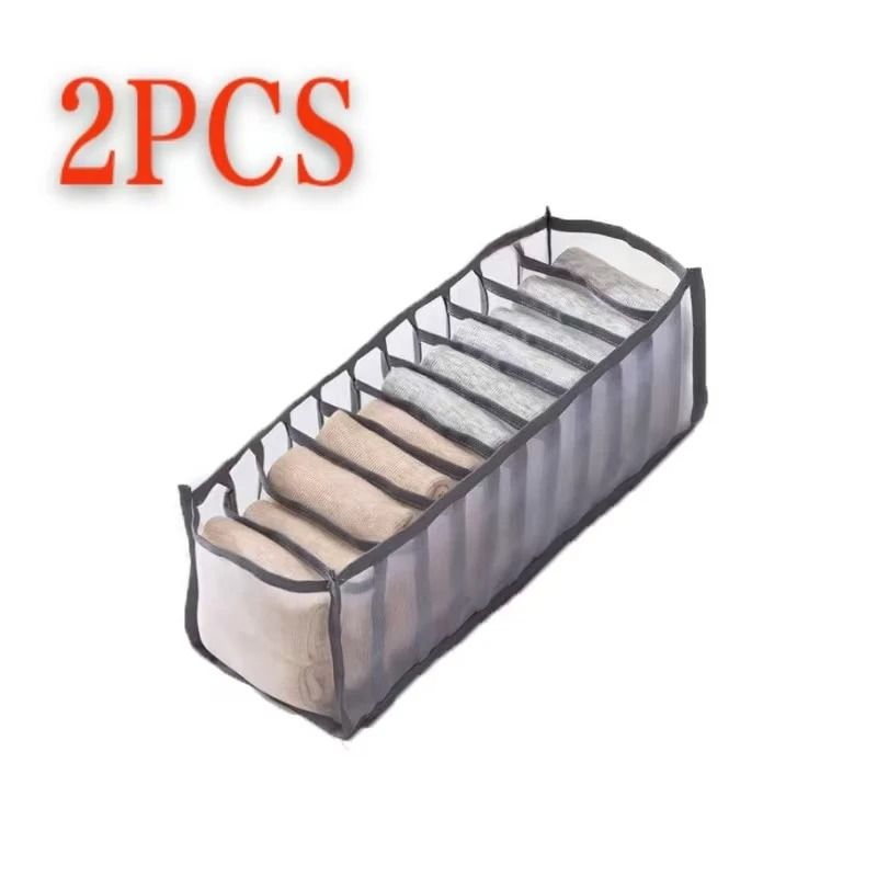 Collapsible 11 Compartment Underwear and Lingerie Storage Box for Tidy Closets