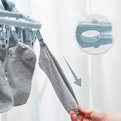 Foldable Drip Hanger, Drying Rack for Clothes, Plastic Underwear Socks Holder, Balcony Bedroom Hanging Organizer