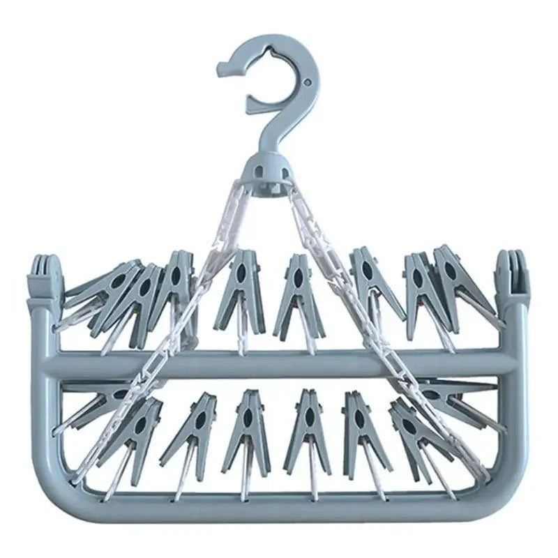 Foldable Drip Hanger, Drying Rack for Clothes, Plastic Underwear Socks Holder, Balcony Bedroom Hanging Organizer