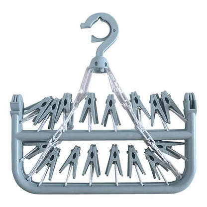 Foldable Drip Hanger, Drying Rack for Clothes, Plastic Underwear Socks Holder, Balcony Bedroom Hanging Organizer