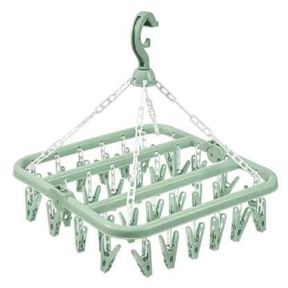 Foldable Drip Hanger, Drying Rack for Clothes, Plastic Underwear Socks Holder, Balcony Bedroom Hanging Organizer
