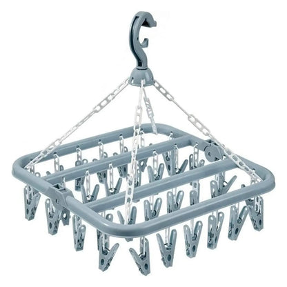 Foldable Drip Hanger, Drying Rack for Clothes, Plastic Underwear Socks Holder, Balcony Bedroom Hanging Organizer