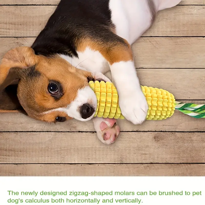 Tough Durable Squeaky Interactive Dog Toys, Puppy Teeth Chew Corn Stick Toy for Small Large Dogs