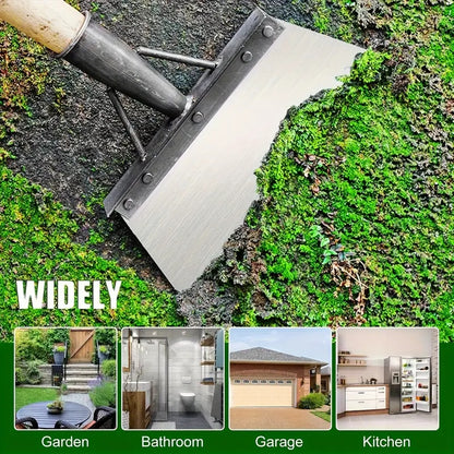 Multi-Use Garden Tool, Heavy Duty Metal Weeding, Edging Shovel for Cleaning, Trimming, Ice, Manual, Rust-Resistant