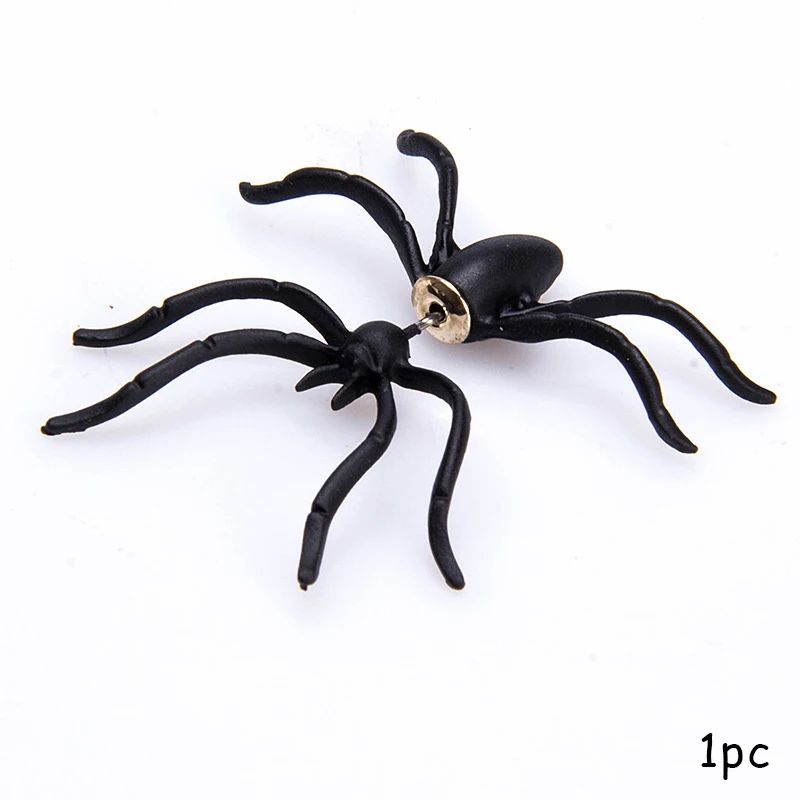 Halloween Party DIY Decoration, Horror Black Spider Earrings, Jewellery, Piercing, Clothing Decoration